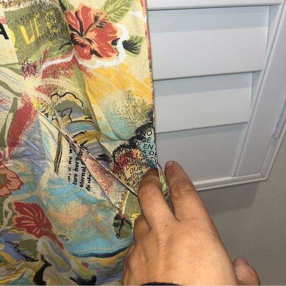 Rainbow Hawaiian Floral Vtg Jams World Shift Dress - Picture 4 of 8